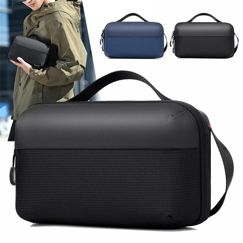 Accordion Style Storage Bag Multi-Compartment Waterproof Large Capacity Travel Organizer for Gadgets - Blue