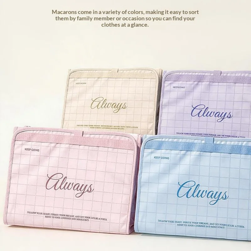 3 Compartments Travel Organizer Bag Foldable Hanging Storage Bag - Pink