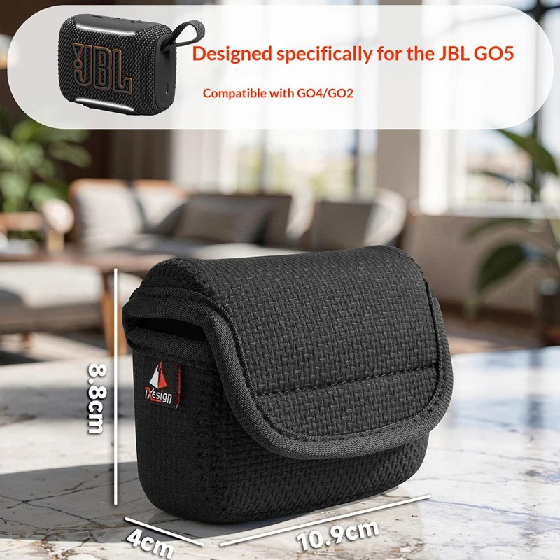 Portable Storage Case for JBL GO5 / GO4 / GO2 Diving Material Magic Tape Speaker Carrying Pouch