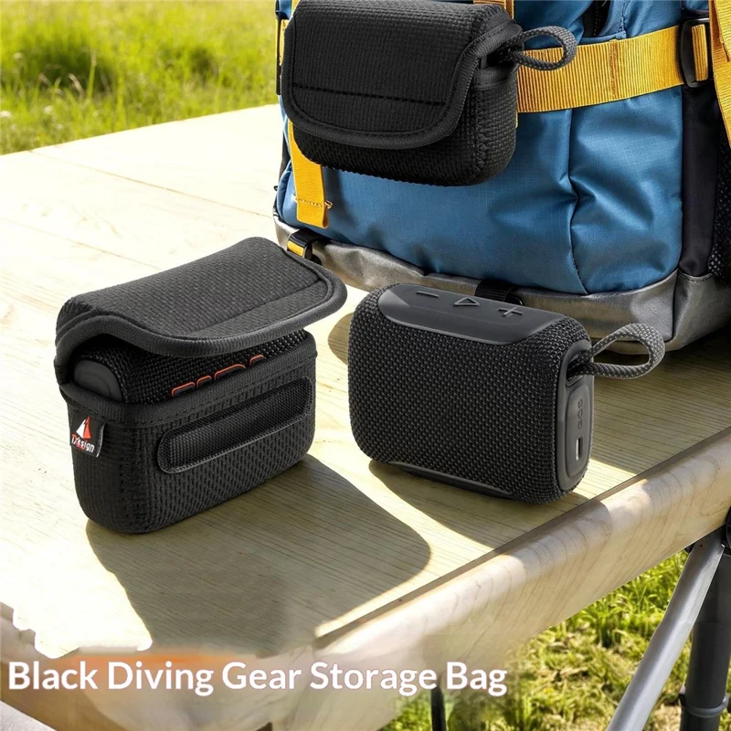 Portable Storage Case for JBL GO5 / GO4 / GO2 Diving Material Magic Tape Speaker Carrying Pouch
