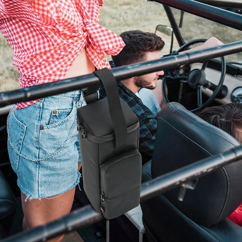 Borsa Portatile per Altoparlante Turtlebox Ranger Bluetooth Impermeabile Custodia Protettiva in Nylon con Maniglie - Nero
