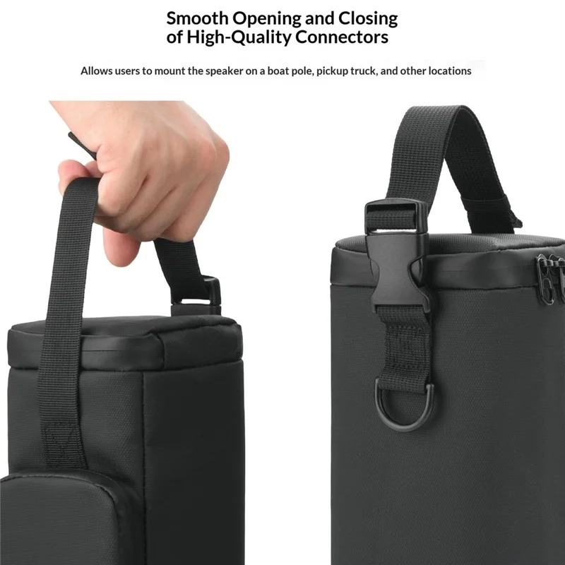 Borsa Portatile per Altoparlante Turtlebox Ranger Bluetooth Impermeabile Custodia Protettiva in Nylon con Maniglie - Nero