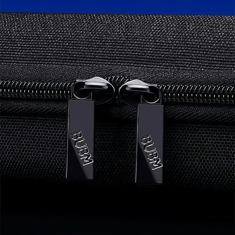 BUBM Hard Shell EVA Carrying Case for Gaming Peripherals 55 x 55 x 6.5cm Shockproof Multi-Compartment Organizer Bag - Black