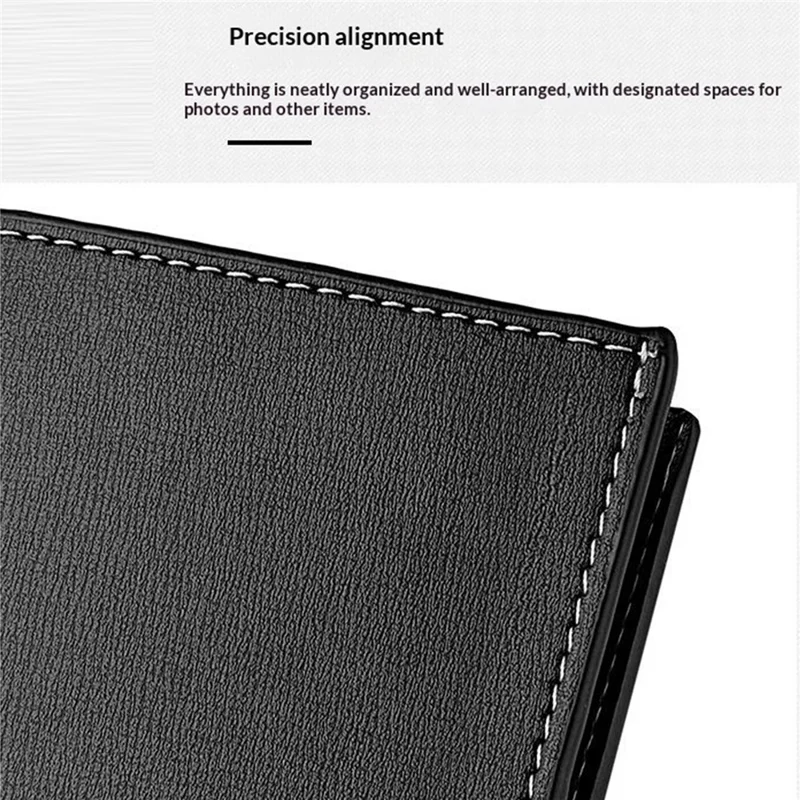 DEABOLAR Card Slots Wallet Bifold PU Leather ID Window Cash Compartment Card Holder for Men - Black