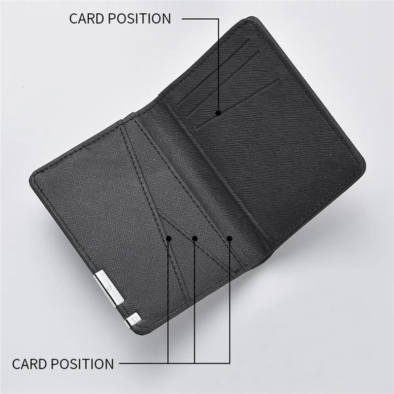 DEABOLAR k3317 Men's Wallet Cross Texture PU Leather Card Holder with Multiple Card Slots  - Black