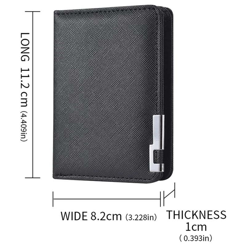 DEABOLAR k3317 Men's Wallet Cross Texture PU Leather Card Holder with Multiple Card Slots  - Black