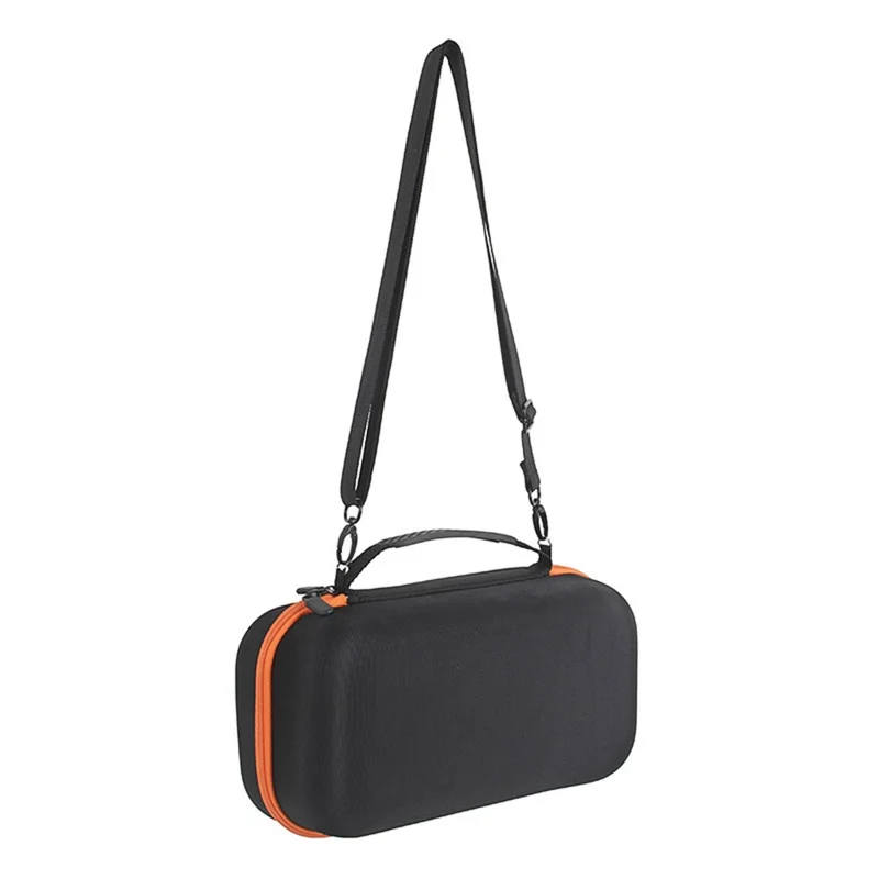 For JBL Pulse 6 EVA Travel Case Soft Lining Carrying Strap Dual Zipper - Orange Liner