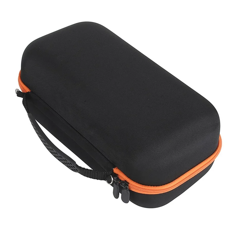 For JBL Pulse 6 EVA Travel Case Soft Lining Carrying Strap Dual Zipper - Orange Liner