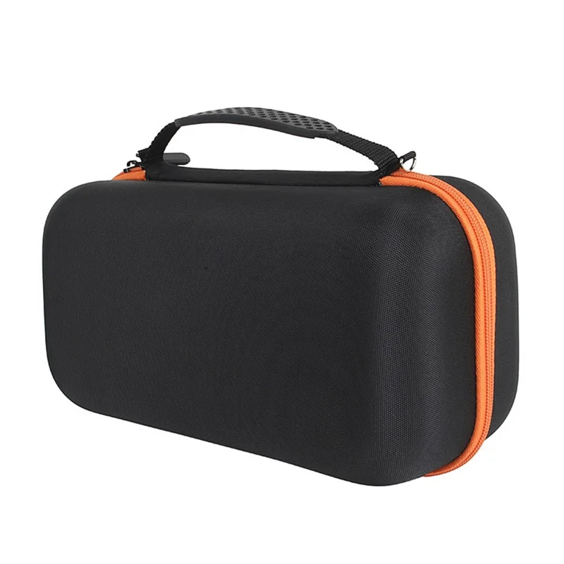 For JBL Pulse 6 EVA Travel Case Soft Lining Carrying Strap Dual Zipper - Orange Liner