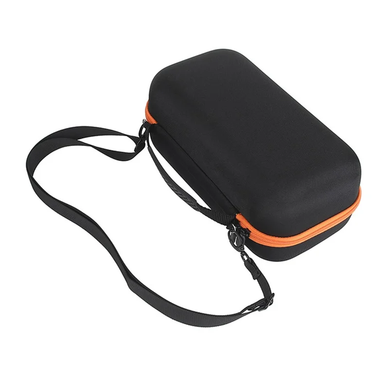 For JBL Pulse 6 EVA Travel Case Soft Lining Carrying Strap Dual Zipper - Orange Liner
