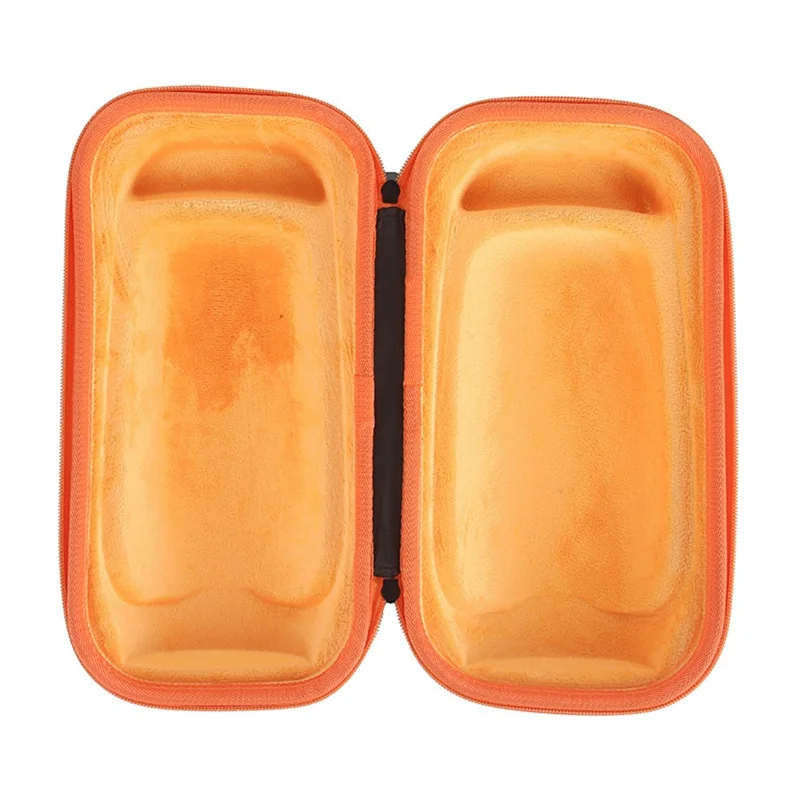For JBL Pulse 6 EVA Travel Case Soft Lining Carrying Strap Dual Zipper - Orange Liner