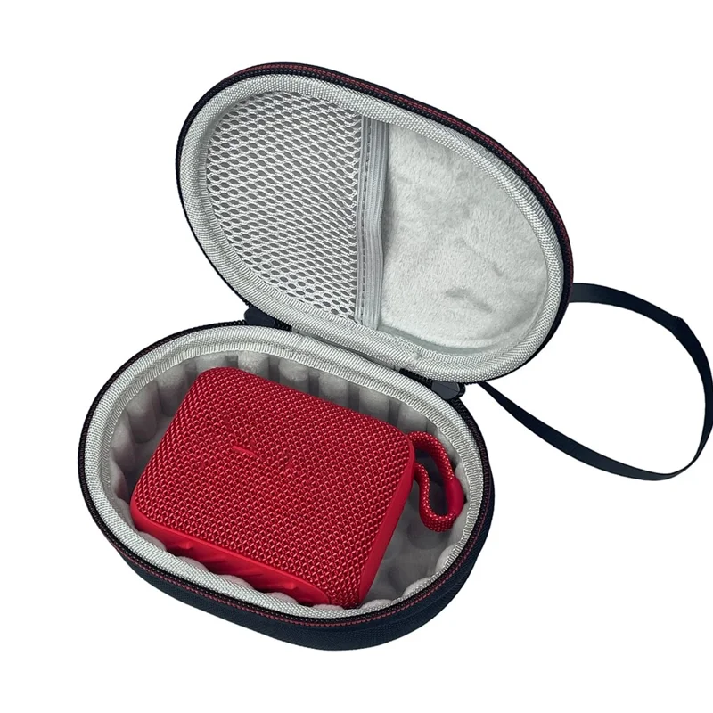 For JBL Go 4 Storage Case EVA Shockproof Zipper Mesh Pocket Protective Cover