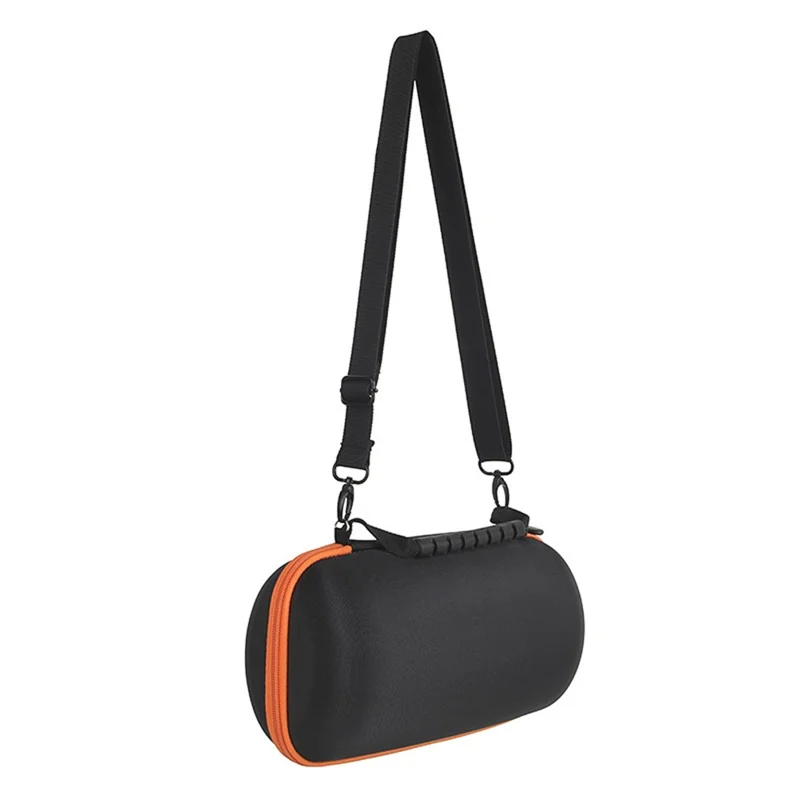 For JBL Pulse 6 Storage Bag Hard EVA + Oxford Cloth Shock Absorbing Zipper Carrying Case with Shoulder Strap - Inner Orange