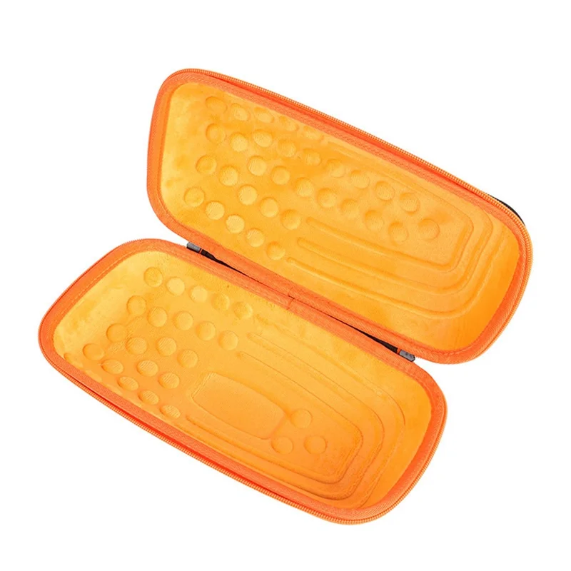 For JBL Pulse 6 Storage Bag Hard EVA + Oxford Cloth Shock Absorbing Zipper Carrying Case with Shoulder Strap - Inner Orange
