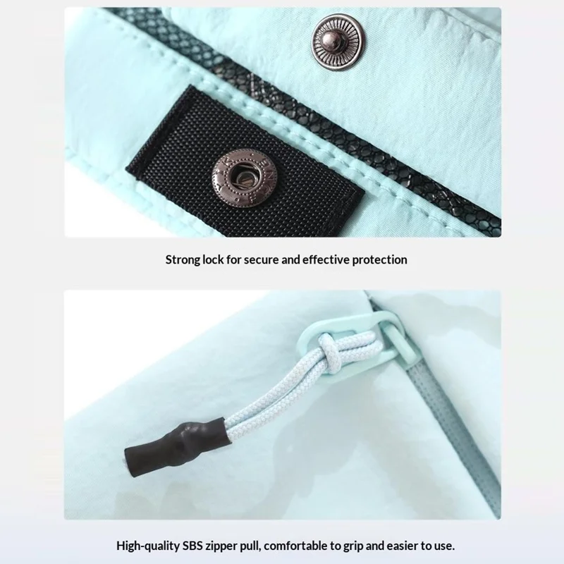 Crossbody Phone Bag Multi Compartment Waterproof Nylon Adjustable Strap Shoulder Pouch for 6.9 Inch Phone Storage - Blue