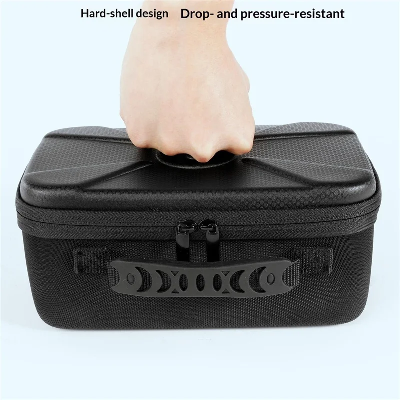 For JBL Pulse 6 Bluetooth-compatible Speaker Carrying Case EVA Anti-Pressure Drop-Resistant Storage Bag with Shoulder Strap - Black