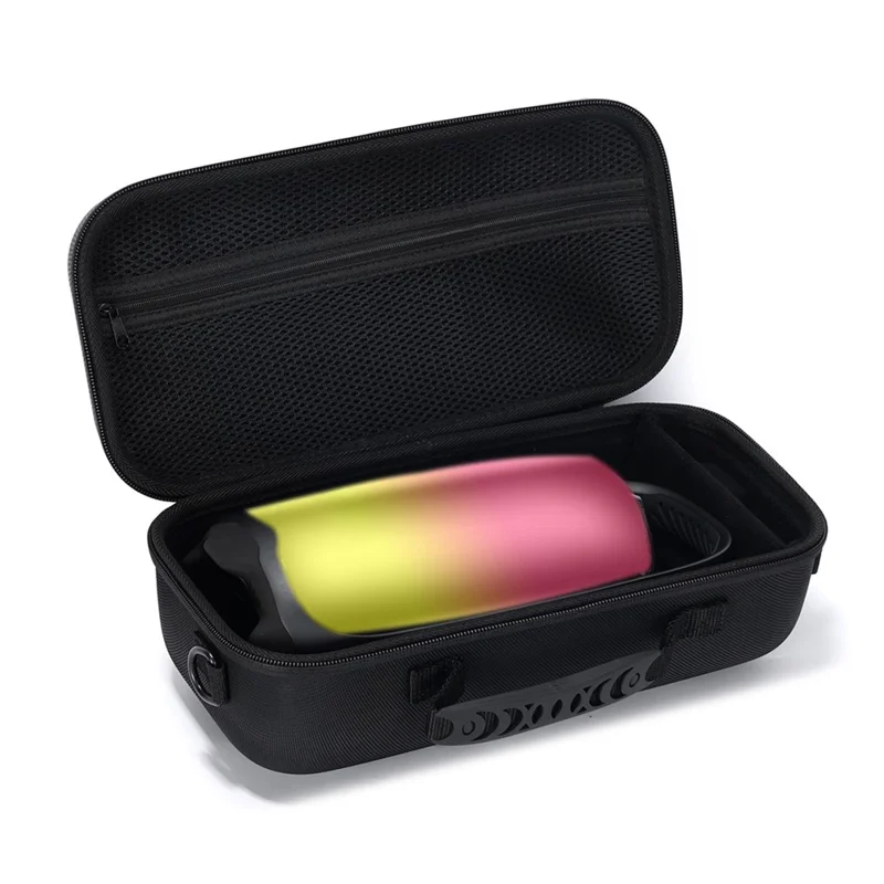 For JBL Pulse 6 Bluetooth-compatible Speaker Carrying Case EVA Anti-Pressure Drop-Resistant Storage Bag with Shoulder Strap - Black