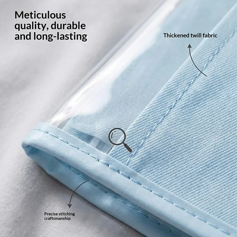 Waterproof Hanging Storage Bag with Transparent Touchscreen Window for Phone Use, Double-Layer Compartments, for Bathroom - Beige