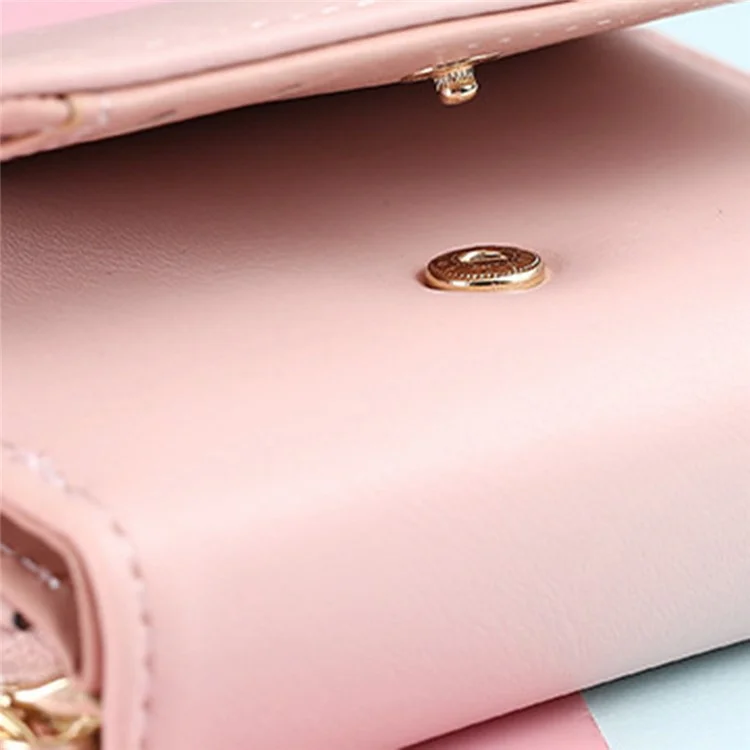 TEAYY XLL-108 PU Leather Women Coin Purse Zipper Pocket Design Folding Short Wallet Cards Cash Holder - Green