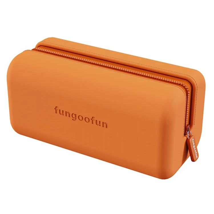 FUNGOOFUN Rechteckige Form Digitale Zubehöraufbewahrungsbox Maus Powerbank Kabel Ladegerät EVA-Tragetasche - Orange