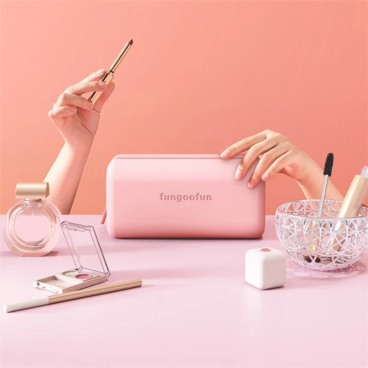 FUNGOOFUN Rechteckige Form Digitale Zubehöraufbewahrungsbox Maus Powerbank Kabel Ladegerät EVA-Tragetasche - Orange