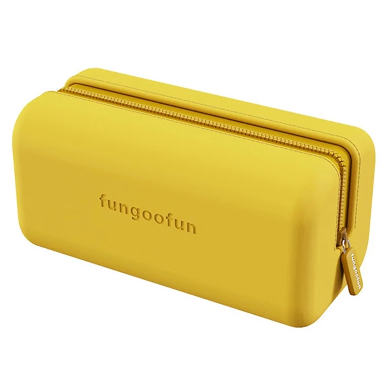 FUNGOOFUN Rectangle Shape Digital Accessories Storage Case Mouse Power Bank Cable Charger EVA Carrying Bag - Yellow