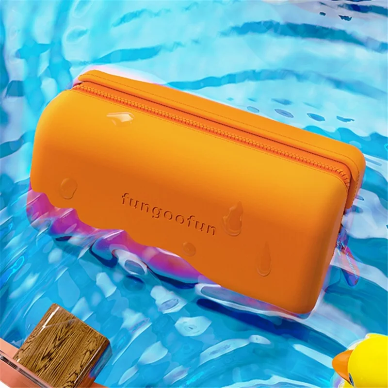 FUNGOOFUN Rectangle Shape Digital Accessories Storage Case Mouse Power Bank Cable Charger EVA Carrying Bag - Yellow