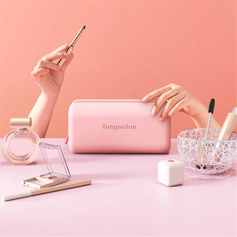 FUNGOOFUN Rectangle Shape Digital Accessories Storage Case Mouse Power Bank Cable Charger EVA Carrying Bag - Yellow