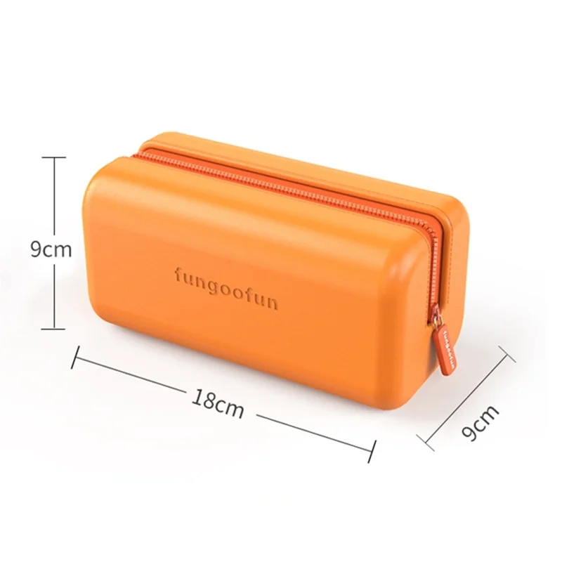 FUNGOOFUN Rectangle Shape Digital Accessories Storage Case Mouse Power Bank Cable Charger EVA Carrying Bag - Yellow