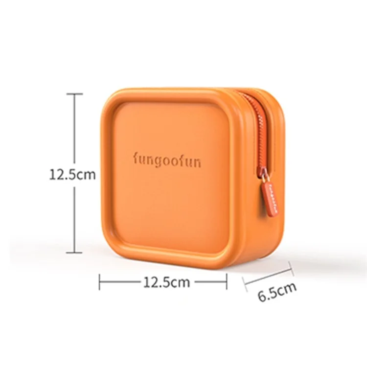 FUNGOOFUN Mouse Cable Power Bank Storage Bag Organizer Electronics Accessories Square Shape EVA Carrying Case - Yellow