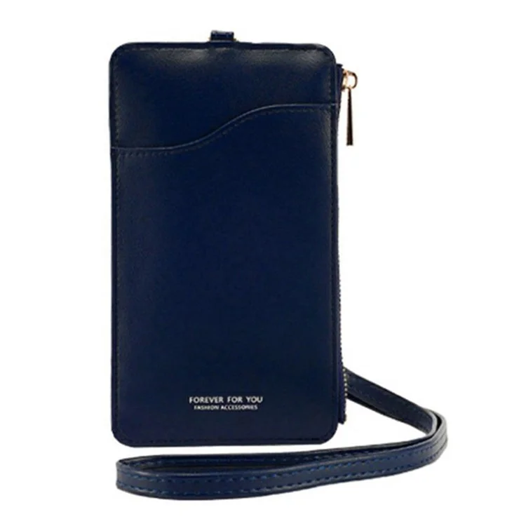 Ffy Fy17014-33 Hals Beutel Brieftasche Id-karten Organizer Passhaltertasche Mit Halshängegurt - Blau