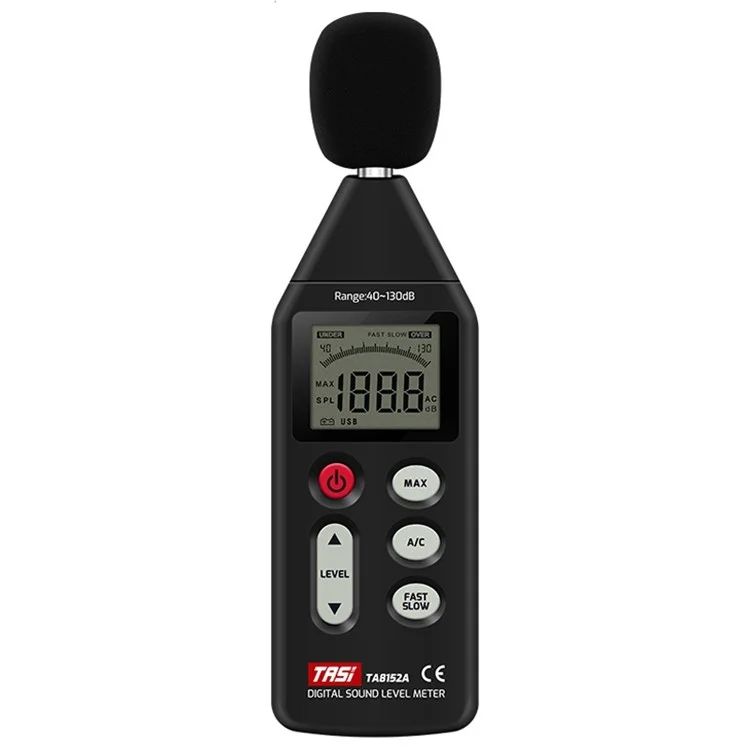 TASI TA8152A LCD Display Digital Sound Level Meter Noise Measuring Audio Detector Volume Decibel Tester