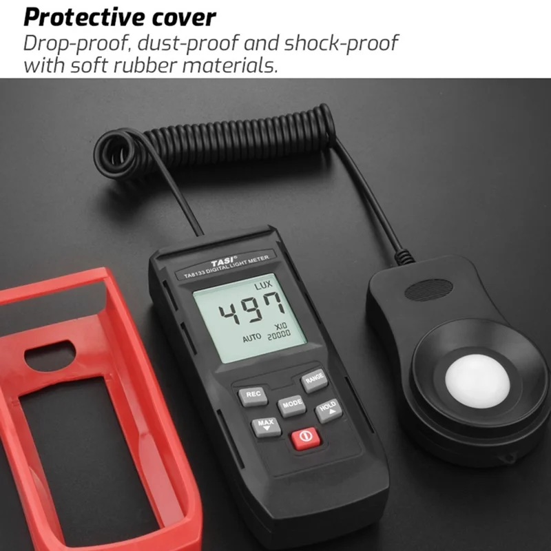 TASI TA8133 Medidor de Luz de Alta Precisão 0.1-200000 Lux Luxímetro Digital Iluminômetro Integrado Fotômetro Testador
