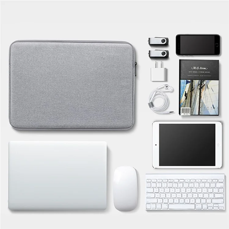 Bubm FMBM-13 Notebook Bag de Transporte Para Portátiles Portátiles de 15 Pulgadas Bolsas Protectores de Protección Con la Cremallera a Prueba de Golpes - Gris
