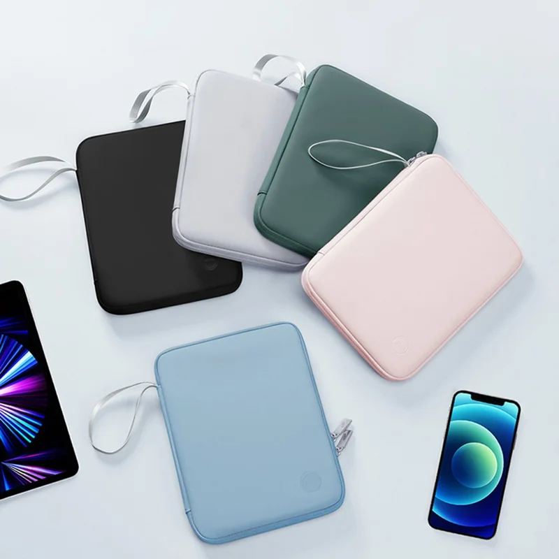 BUBM BM01211003 Portable Sleeve Bag for iPad 10.9 (2022) PU Leather Tablet Carrying Case with Strap - Pink