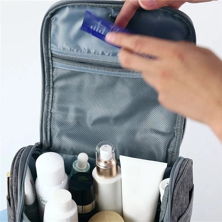4.5-inch Cable Organizer Bag Portable Single Layer Electronic Digital Accessories Carry Case for USB Cable, Charger, Earphone - Grey