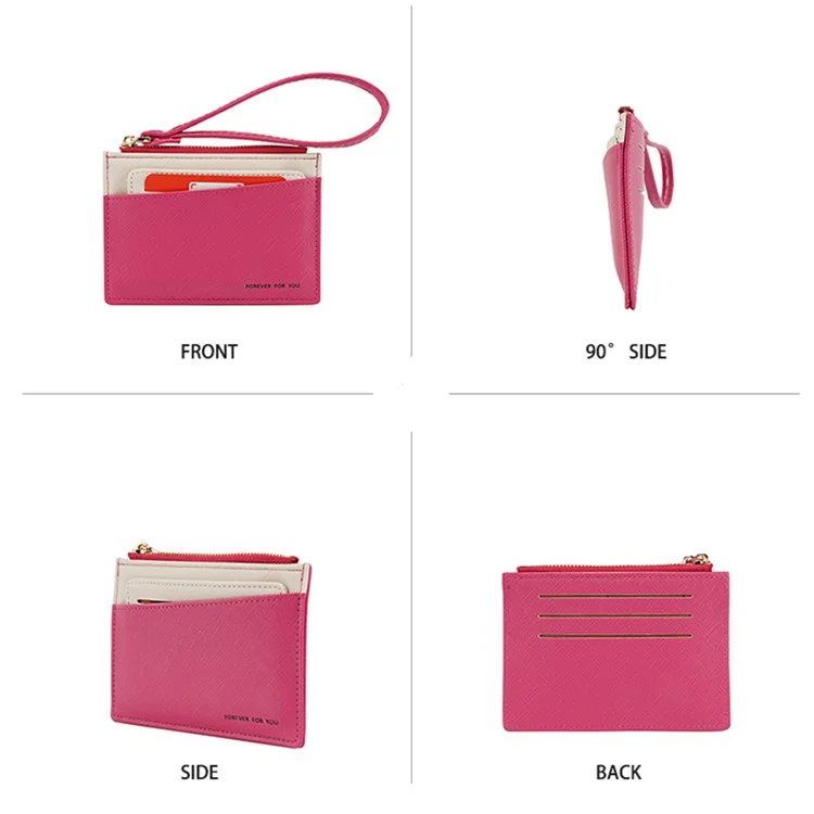 FFY FY1022-55 Cor Sólida Minimalista PU Catace Carturs Saco de Polamento de Molura de Molura Com Curs - Rosa