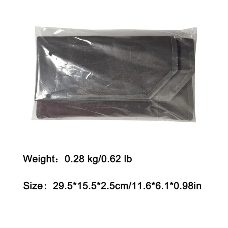 Impermeável Canvas Chef Faca Chef Tesoura Bolsa de Armazenamento Bolsa de Roll Saco 7 Slots Caixa de Transporte Para Ferramentas de Facas de Cozinha - Cinza