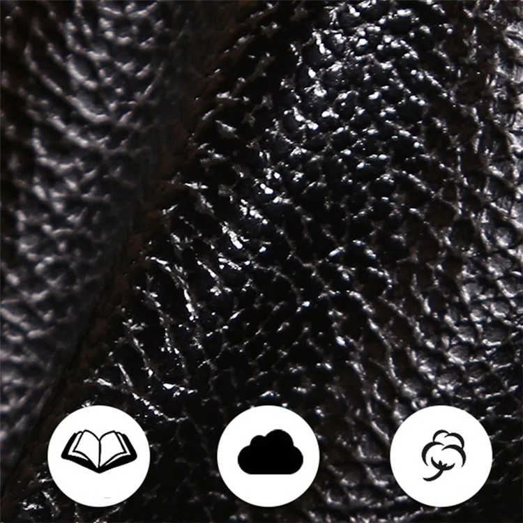 YF-008 Litchi Texture PU Lederbeutel für Münzen, Reißverschluss, kleine Geldbörse, Kartenhalter, Schlüsselhalter - Schwarz