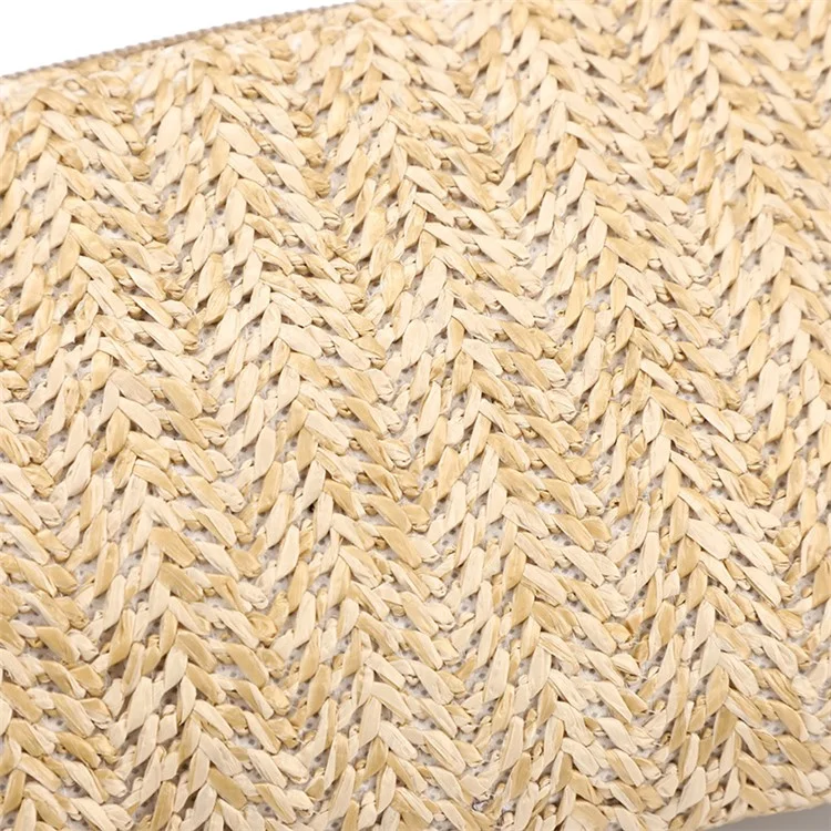 PE+PP Woven Texture Clutch Wrist Carrying Bag Cell Phone Pouch Handmade Bag Purse Wristlet Wallet - Yellow