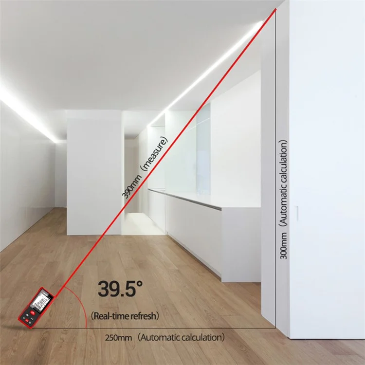 Sndway Sw-ds50 50m Laser-entfernungsmesser Digitales Laserband (kein Akku)