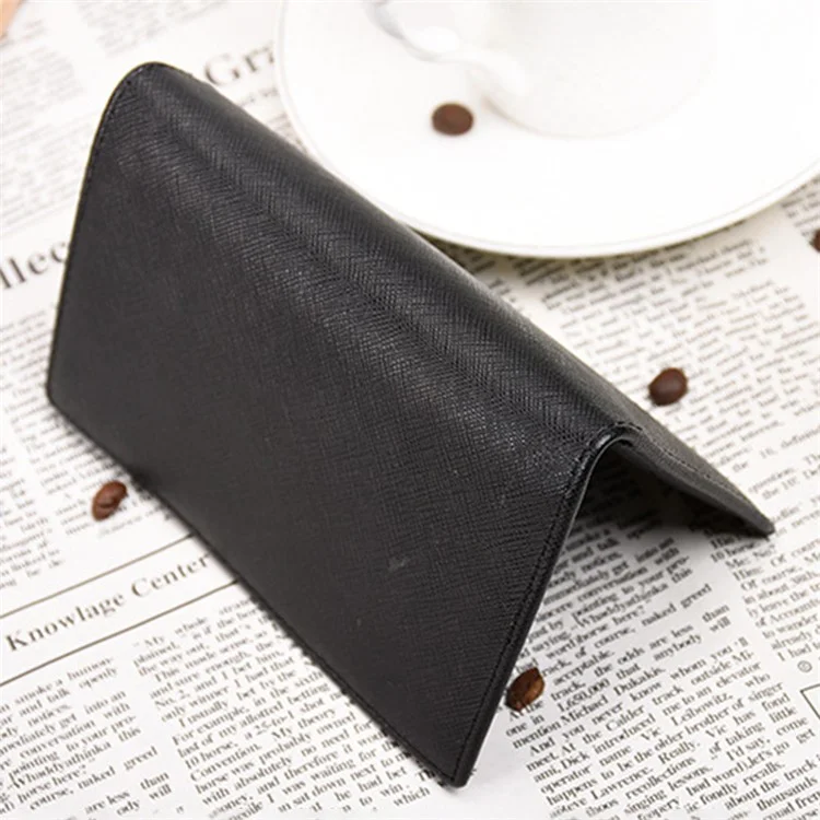 AP108 RFID Blocking Card Holder Ultra Slim Cowhide Leather Credit Card Case Storage Bag - Black