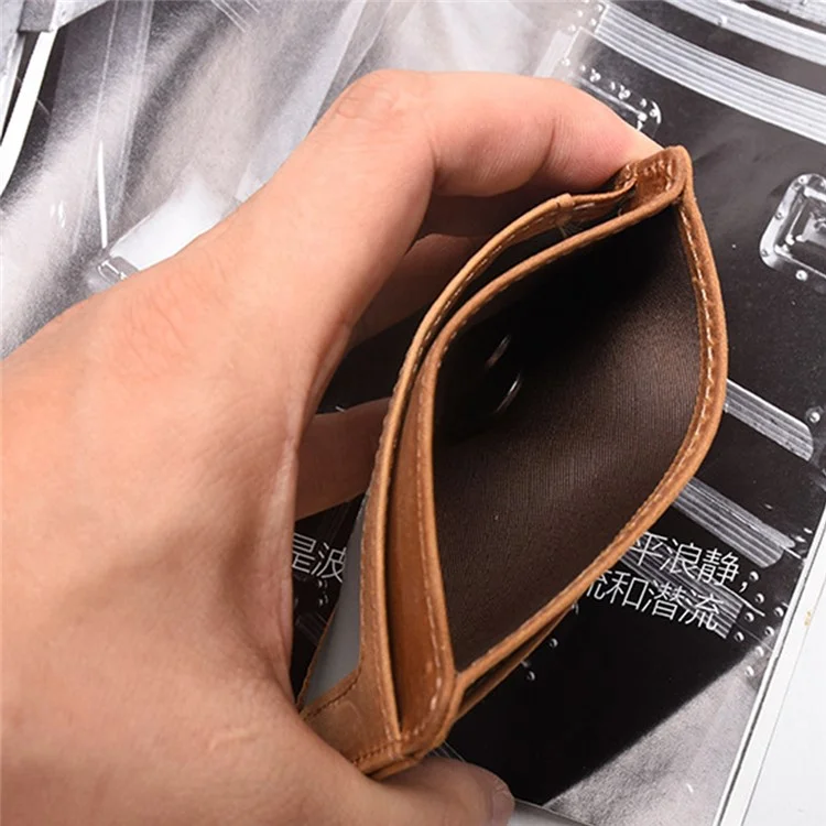AP156 To My Son / Daughter Minimalist Wallet Gift from Dad / Mom RFID Blocking Cowhide Leather Front Pocket Card Bag - To My Son / Mom