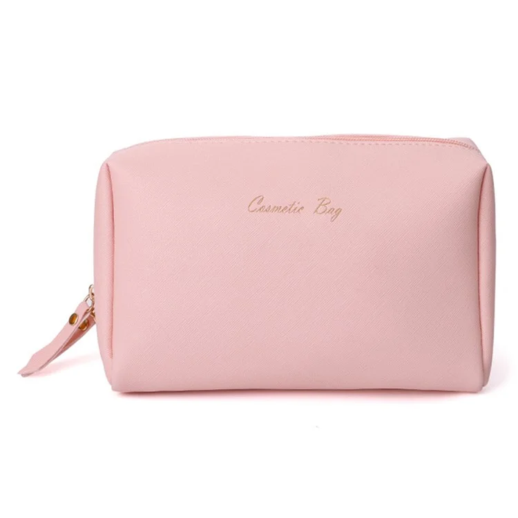 HK8025 Large Capacity Waterproof Makeup Toiletry Bag Travel Supply Organizer PVC Cosmetics Bag, Size: L - Pink