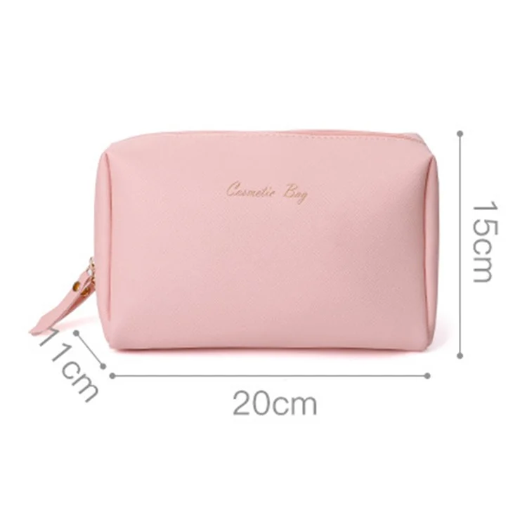 HK8025 Large Capacity Waterproof Makeup Toiletry Bag Travel Supply Organizer PVC Cosmetics Bag, Size: L - Pink