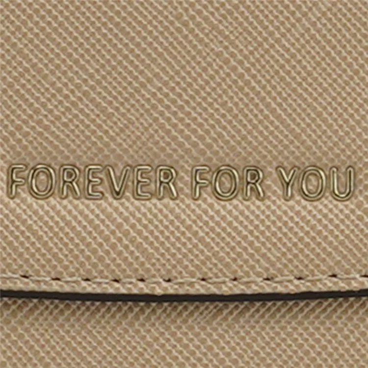 FFY FY207-39 Stylish Women PU Leather Tri-fold Long Wallet Multi Card Slots Purse Clutch Bag - Apricot