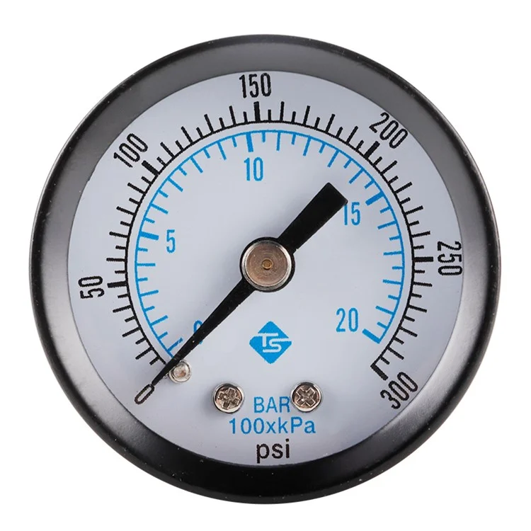 TS-40-300PSI High Precision 0-20Bar Oil Pressure Gauge Water Pressure Gauge Dual Scale Gas Pressure Gauge