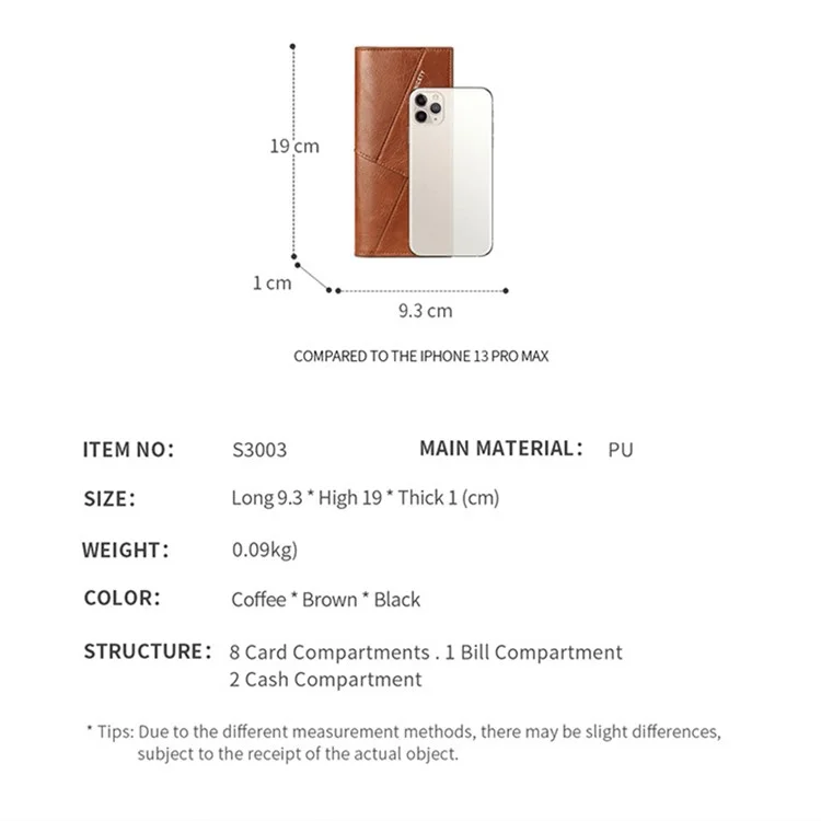 SUNICETY RFID Blocking PU Leather Ultra-thin Bi-fold Men Long Wallet Cards Cash Holder Bag - Coffee