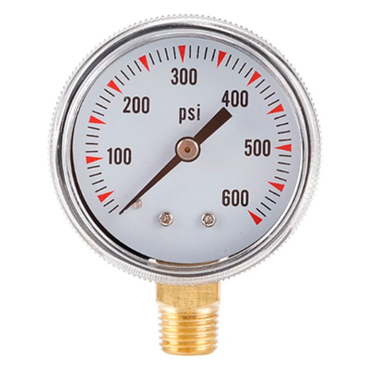 TS-Y50-600psi Doble Escala Vacío de Agua Manómetro de Presión Alta Precisión Gas Aire Manómetro de Presión 1 / 4'' NPT Montaje Inferior