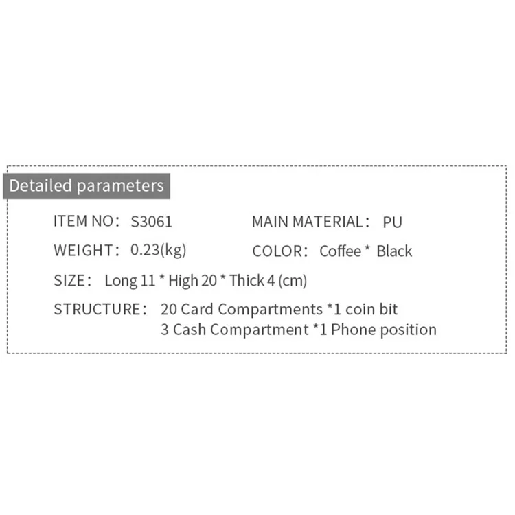 Portefeuille long pour hommes SUNICETY RFID Blocking Card Storage Pouch Money Cash Coin Carrying Bag Cell Phone Clutch Purse - Café
